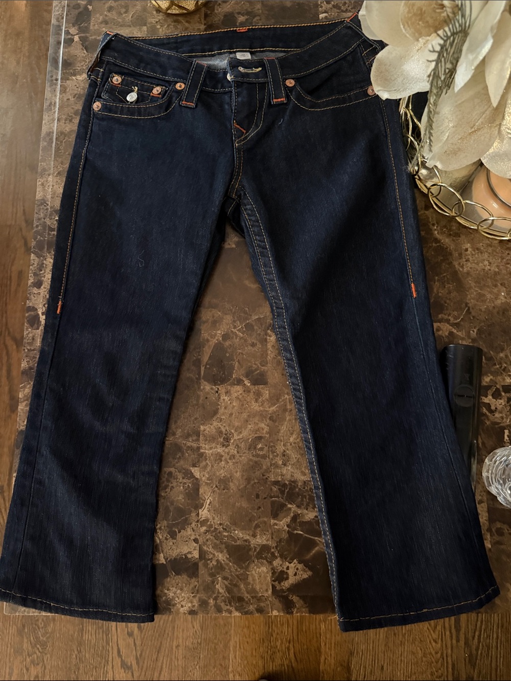 True Religion Dark Indigo Flare Jeans